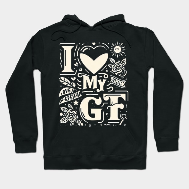 I Love My GF - Vintage Hoodie by ANSAN